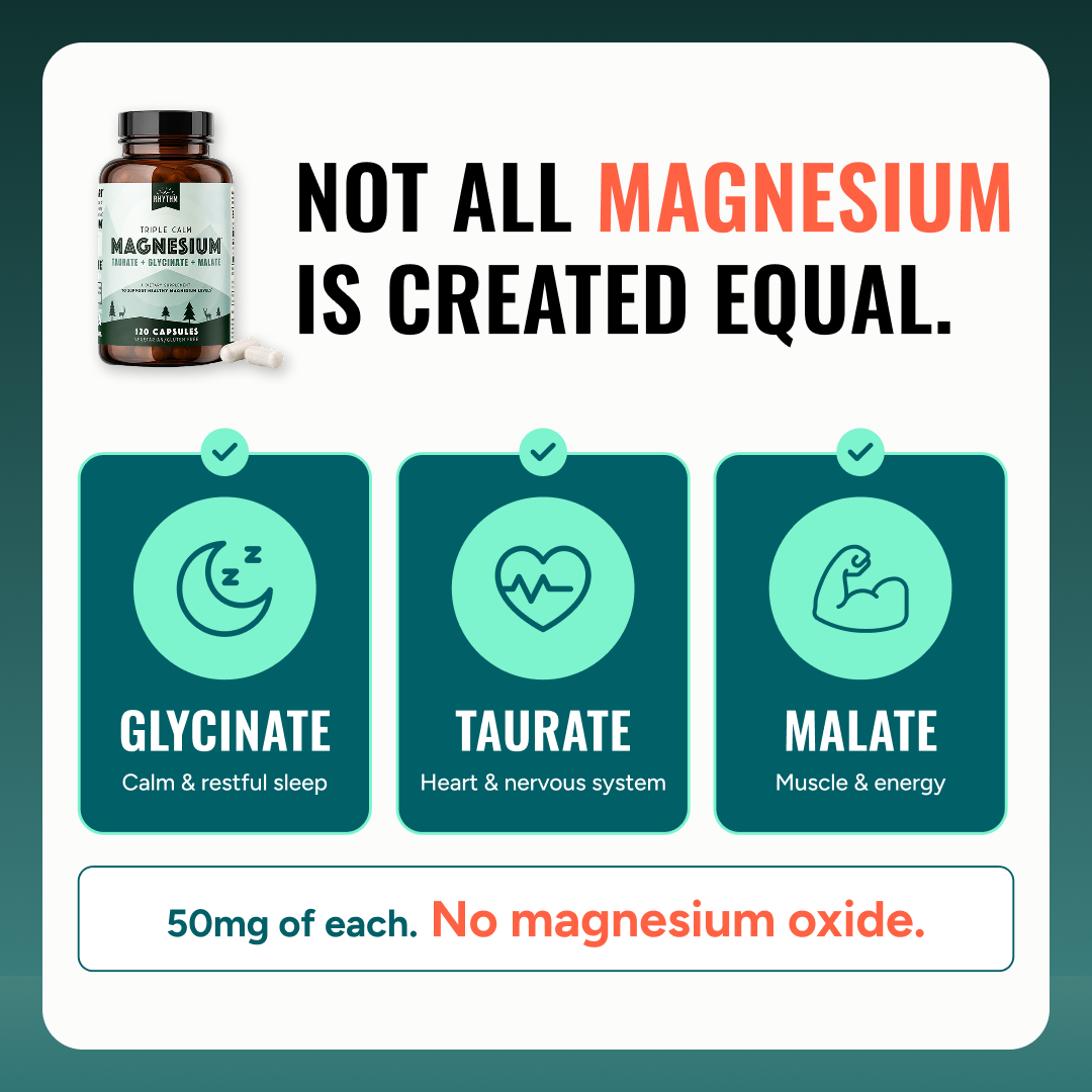 Triple Calm Magnesium for Relaxation & Sleep – 120 Capsules