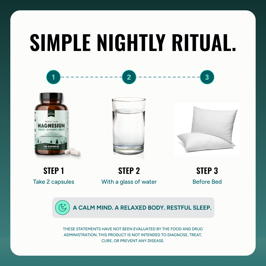 Triple Calm Magnesium for Relaxation & Sleep – 120 Capsules