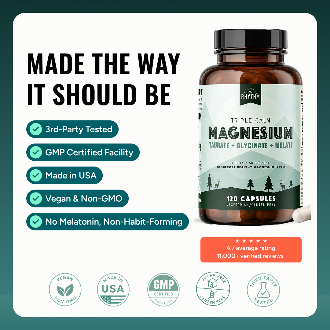 Triple Calm Magnesium for Relaxation & Sleep – 120 Capsules