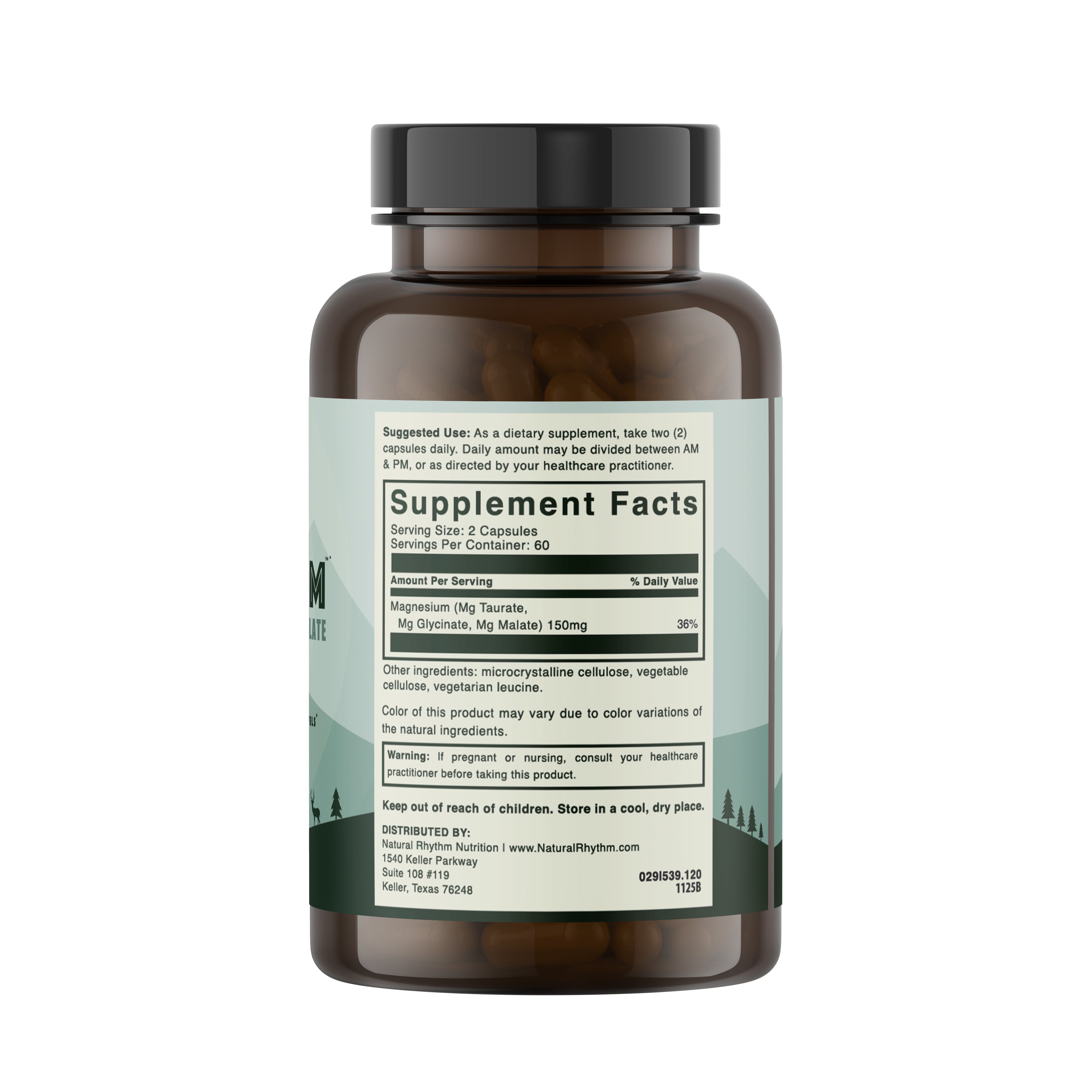 Triple Calm Magnesium - 150mg of Magnesium Taurate, Glycinate, and Malate (120 capsules)