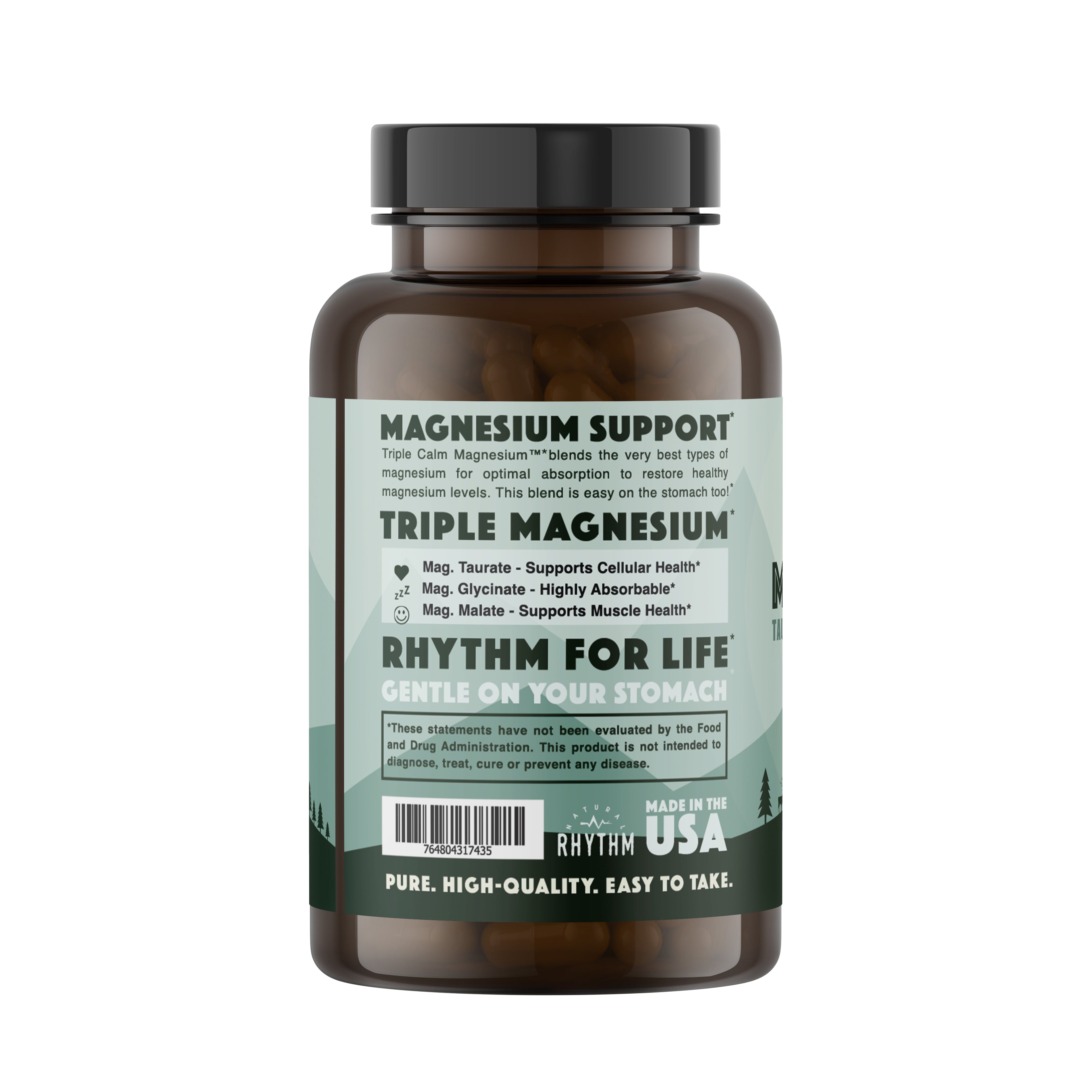 Triple Calm Magnesium - 150mg of Magnesium Taurate, Glycinate, and Malate (120 capsules)
