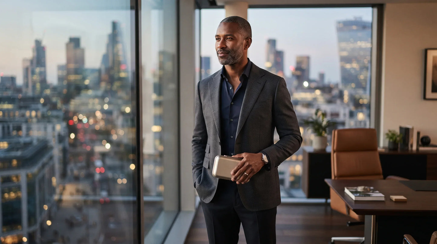 man in his mid-40s with cool dark complexion and close-cropped grey-flecked hair - Natural Rhythm Nutrition