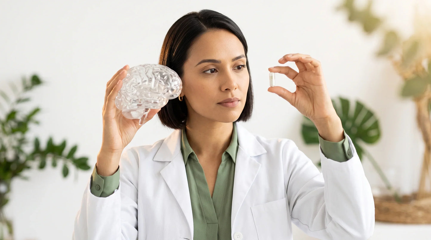 woman in her mid-30s with warm beige complexion and sleek dark hair in a short bob - Natural Rhythm Nutrition