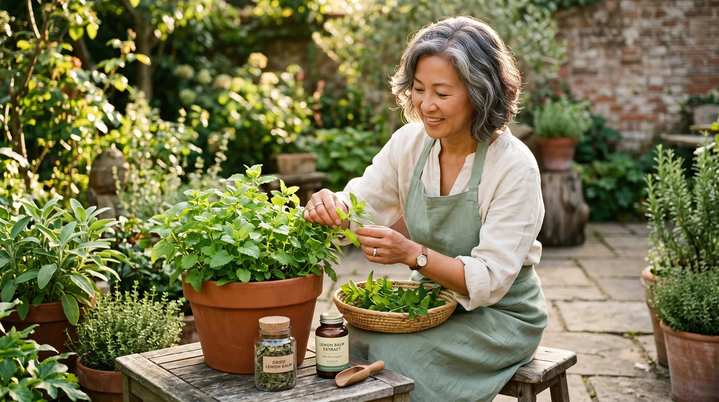 woman in her early 50s with warm East Asian complexion and short wavy silver-streaked hair - Natural Rhythm Nutrition