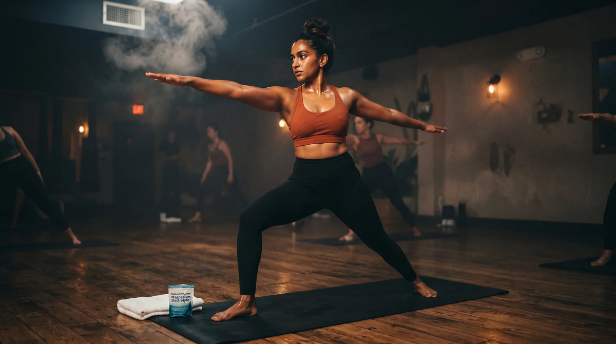 woman in her late 20s with warm brown South Asian complexion and hair pulled back in a high bun - Natural Rhythm Nutrition