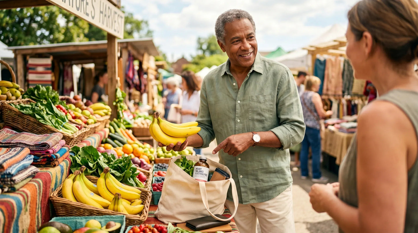 Potassium-to-magnesium ratio for heart function 