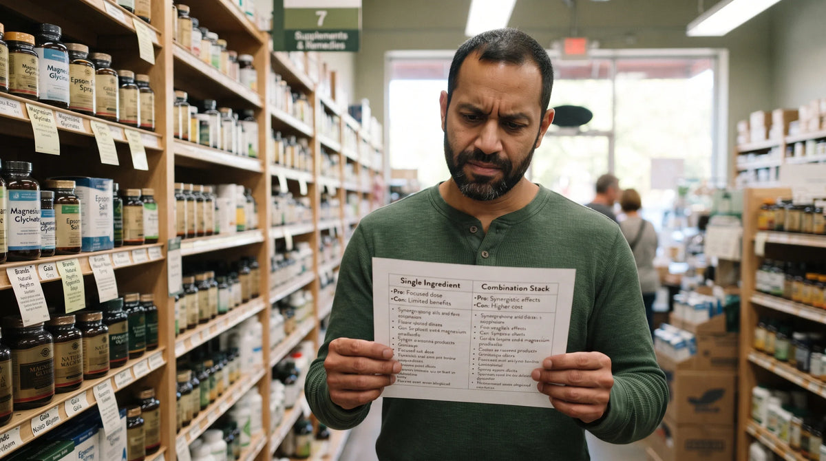 man in his early 40s with warm medium complexion and dark close-cropped beard - Natural Rhythm Nutrition