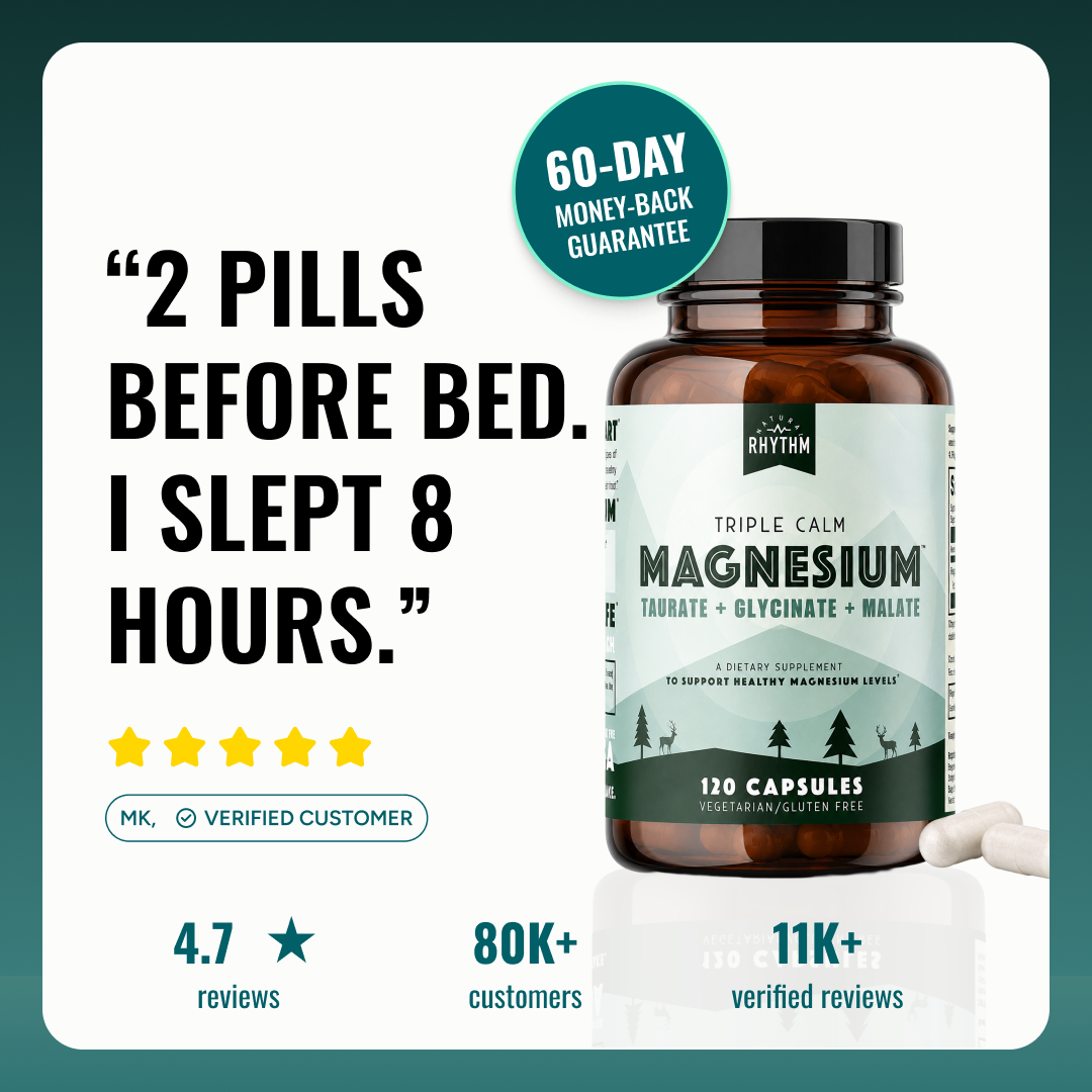 Triple Calm Magnesium for Relaxation & Sleep – 120 Capsules