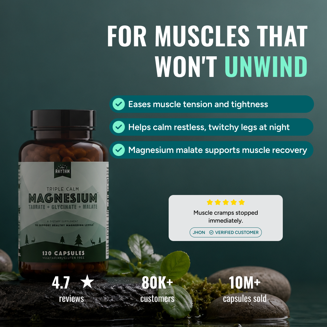 Triple Calm Magnesium for Relaxation & Sleep – 120 Capsules