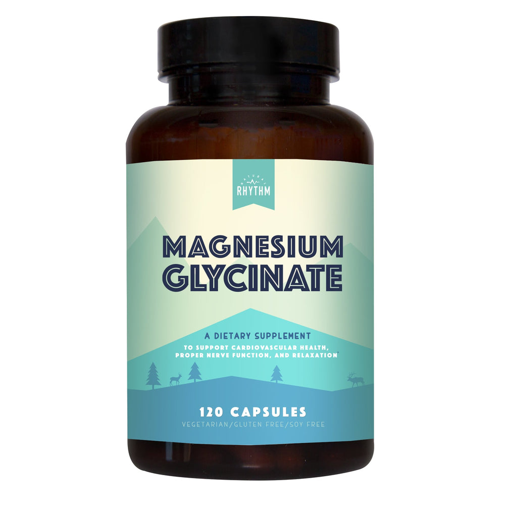 Magnesium Glycinate 150mg Natural Rhythm High Absorption Elemental Magnesium 120 Capsules