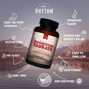 
                  
                    Magnesium Taurate - 750mg (150mg of Elemental Magnesium Taurate) for Heart Health (120 capsules)
                  
                