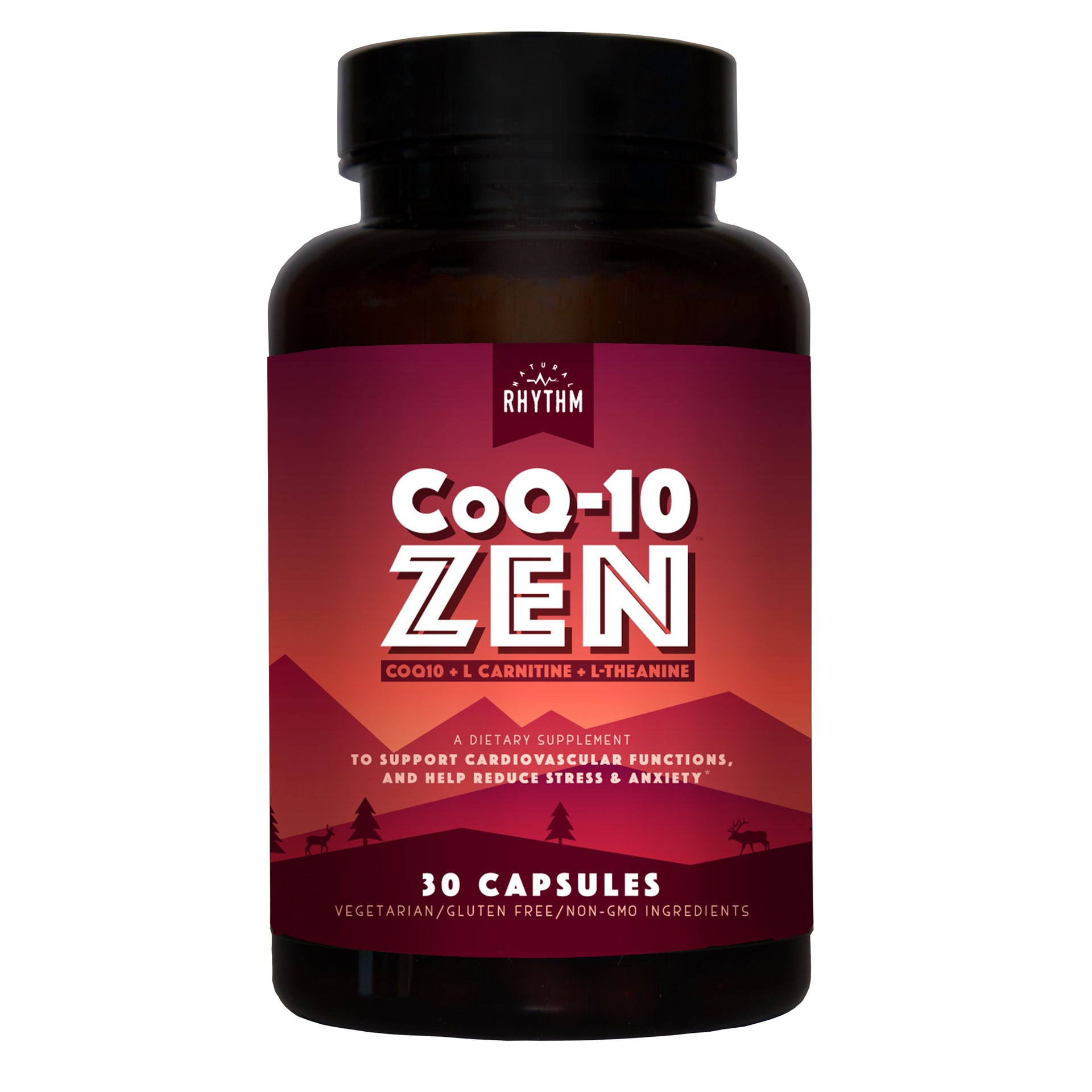 CoQ10 ZEN - CoQ10 + L-Carnitine + L-Theanine (30 Capsules) Natural Rhythm Nutrition CoQ10 ZEN - CoQ10 + L-Carnitine + L-Theanine (30 Capsules) Natural Rhythm Nutrition