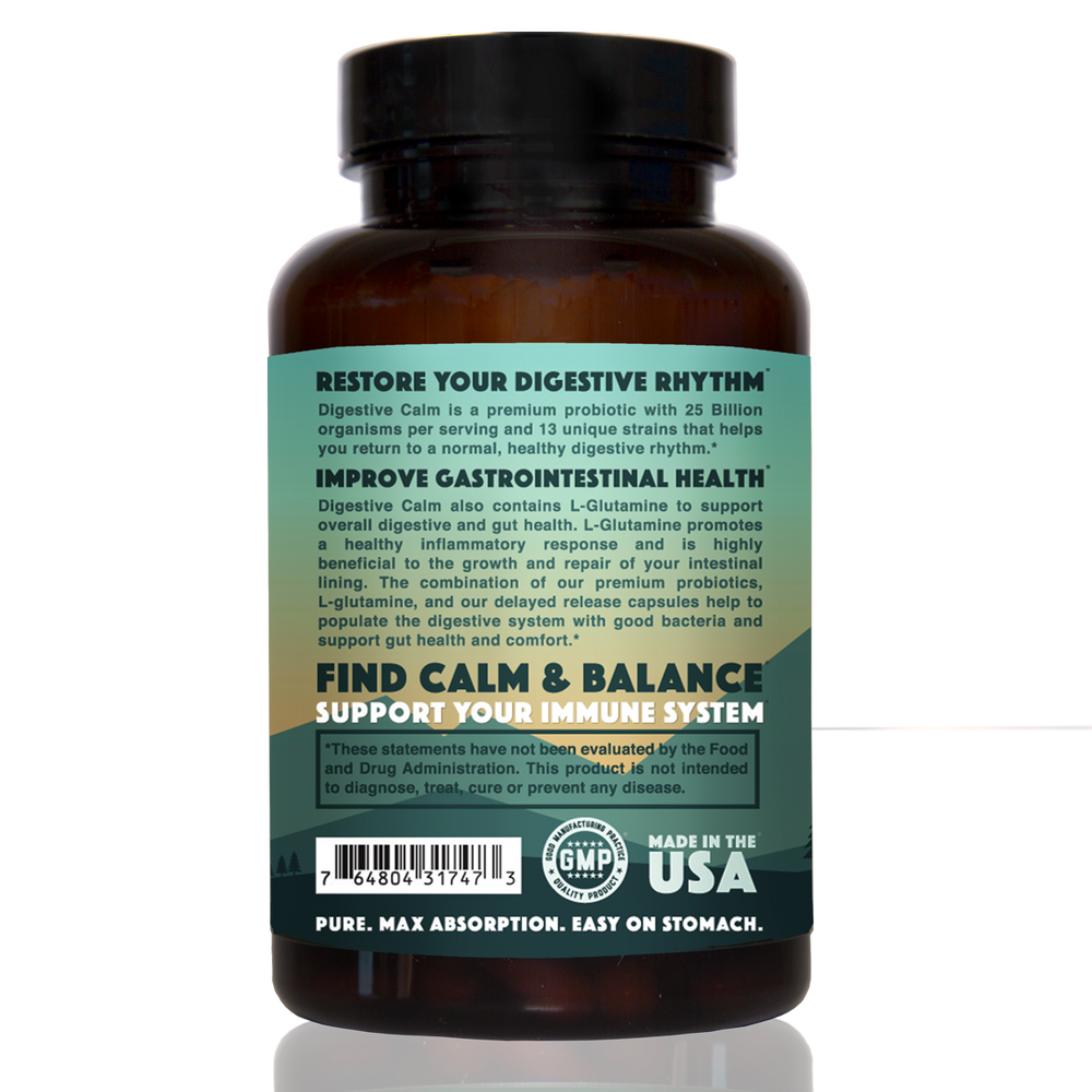 
                  
                    Digestive Calm Probiotic (Plus L-Glutamine) - 25 Billion CFU 13 Unique Strains for Better Digestion
                  
                