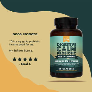 
                  
                    Digestive Calm Probiotic (Plus L-Glutamine) - 25 Billion CFU 13 Unique Strains for Better Digestion
                  
                