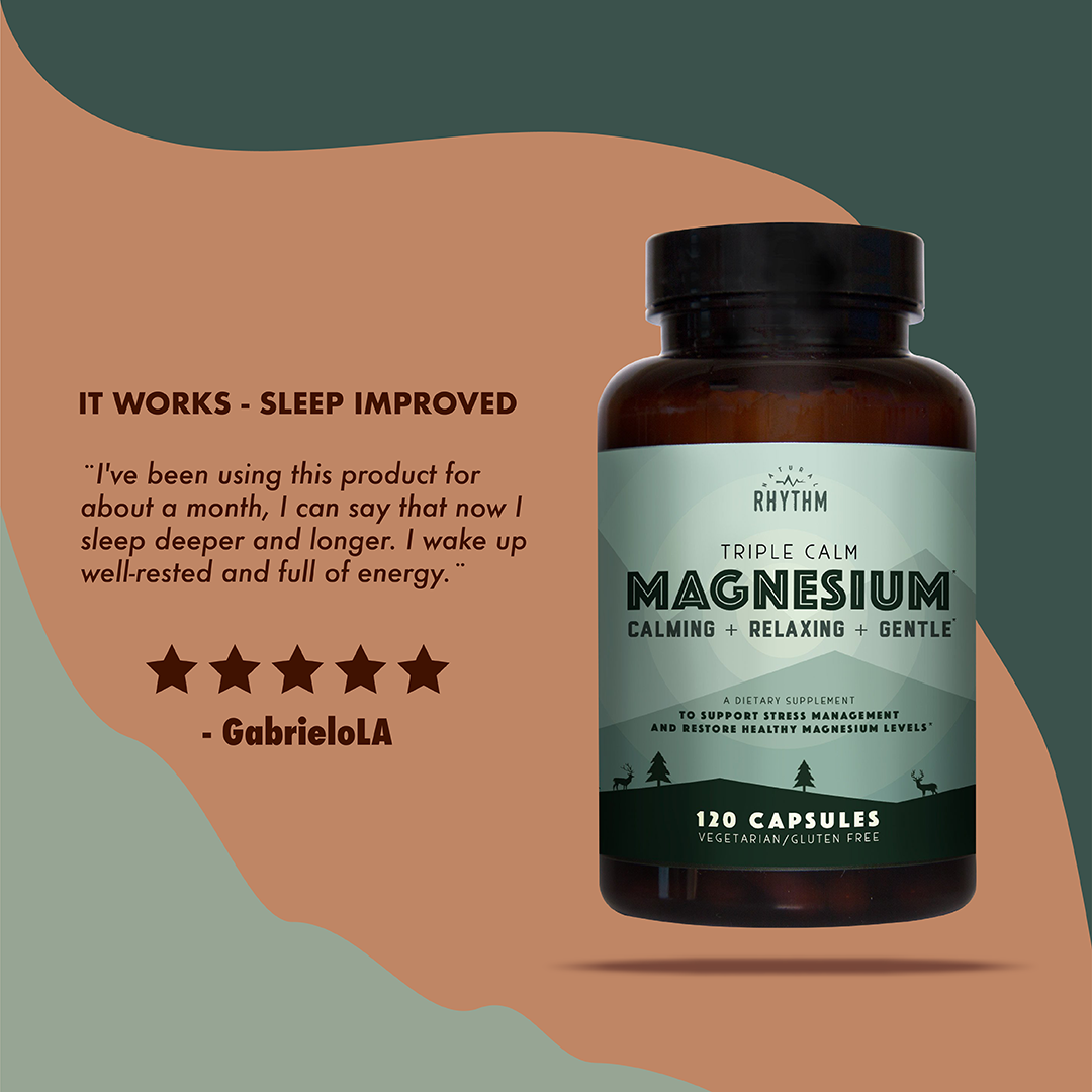Triple Calm Magnesium - 150mg of Magnesium Taurate, Glycinate, and Malate (120 capsules)