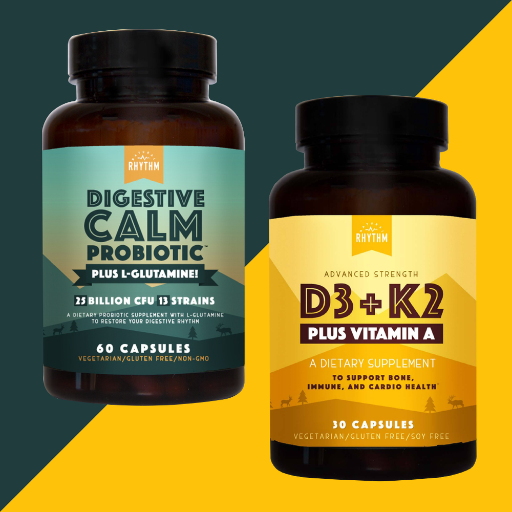 Bundle Vitamin D3 plus Vitamin K2 (MK7) + Digestive Calm